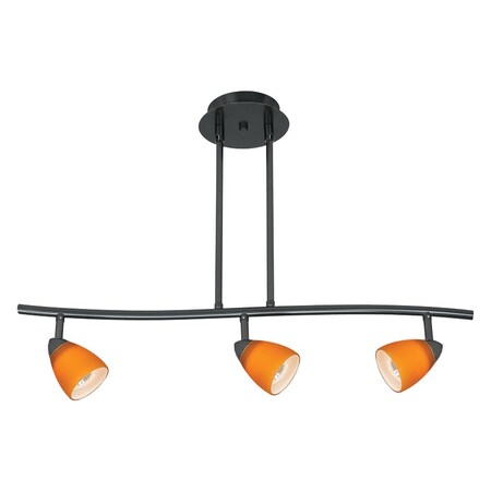 Cal Lighting 3 Lights Serpentine Light 120V Gu-10 50W Each Bulbs Included SL-954-3-DB/AM